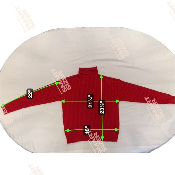 Vintage Pendleton Country Sophisticates Women Sz L Red Sweater Turtleneck Prep - Picture 9 of 9